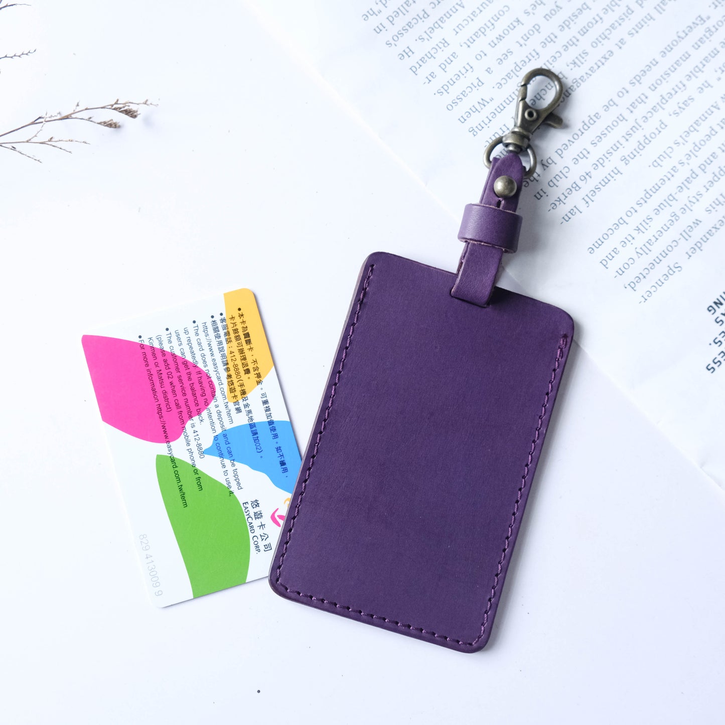 【素面】悠遊卡套 信用卡套 門禁卡套 - 中國紅