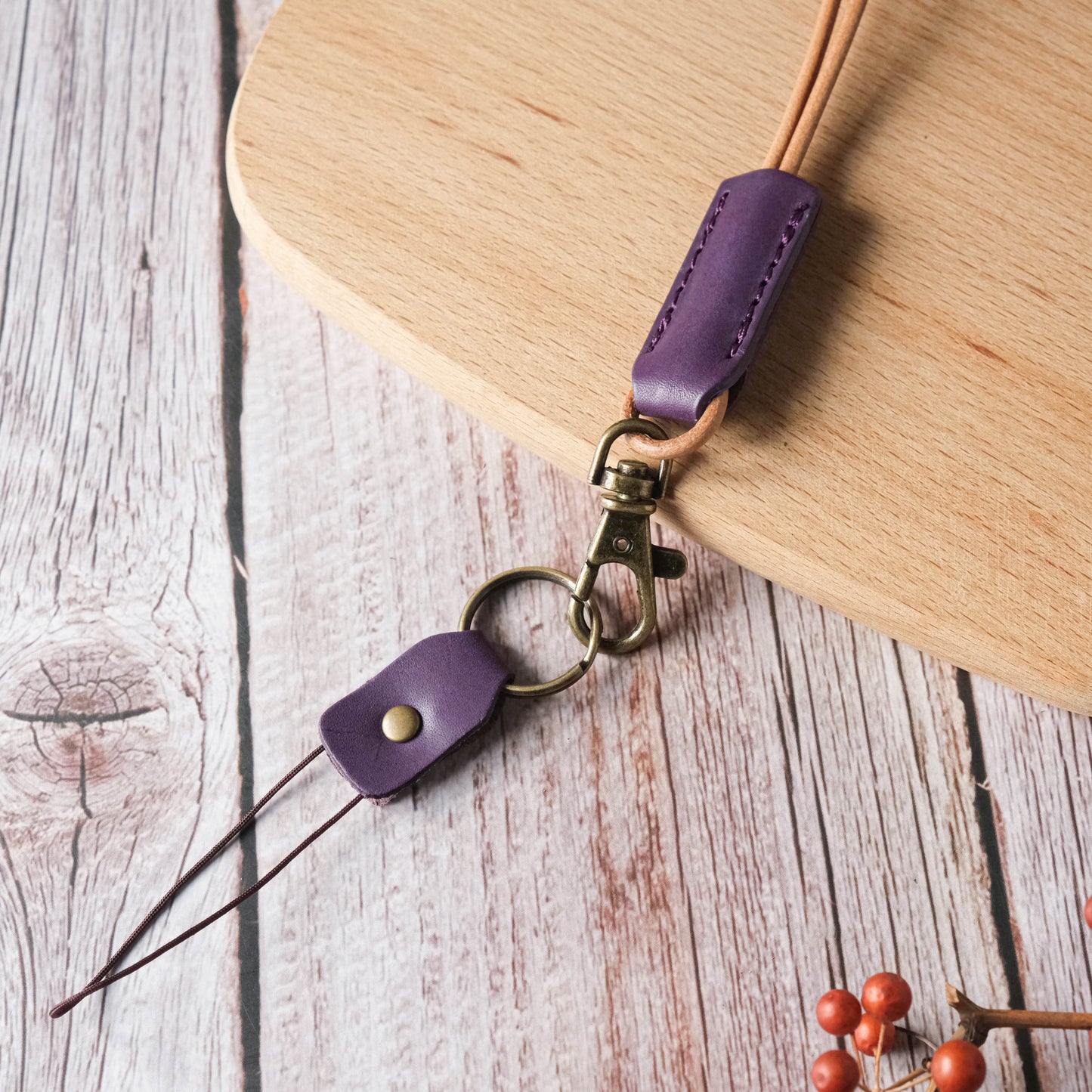 【附手機掛飾】皮革手機掛繩