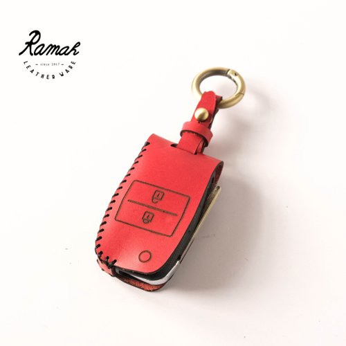 【拉瑪皮革】客製化汽車鑰匙皮套｜手工牛皮鑰匙套｜彈出式車鑰匙保護套｜皮革鑰匙套｜賓士 BMW Toyota 《來圖訂製》